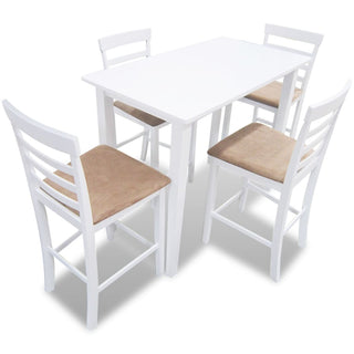 Bartafel Met 4 Barstoelen Set Hout