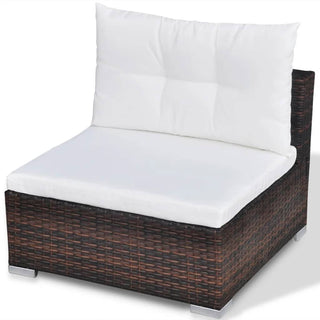 Loungeset Met Kussens Poly Rattan