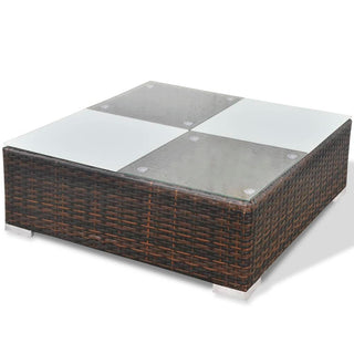 Loungeset Met Kussens Poly Rattan