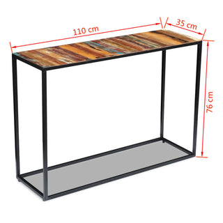 Wandtafel 110X35X76 Cm Massief Gerecycled Hout