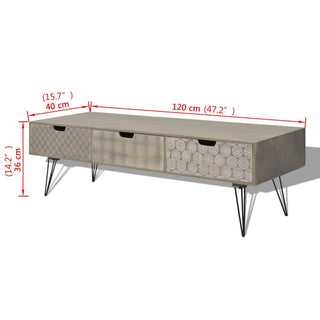 Tv-Meubel Met 3 Lades 120X40X36 Cm