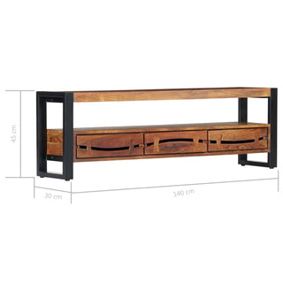 Tv-Meubel 140X30X45 Cm Massief Acaciahout