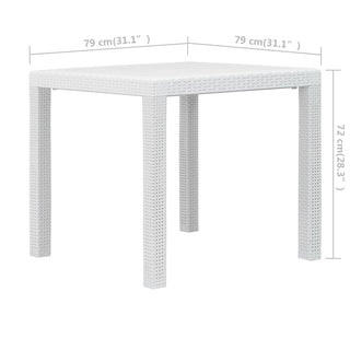 Tuintafel Rattan-Look Kunststof