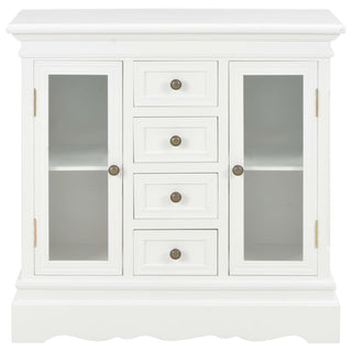 Dressoir 70X28X70 Cm Massief Grenenhout Wit