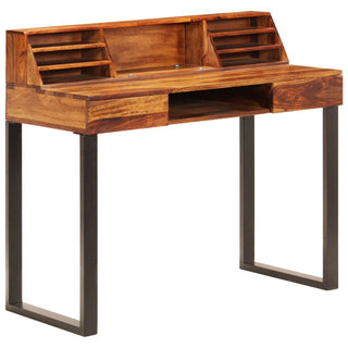 Bureau 110X50X94 Cm Massief Sheeshamhout En Staal