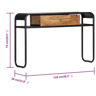 Wandtafel 8X30X75 Cm Massief Mangohout