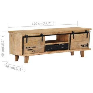 Tv-Meubel 120X30X40 Cm Massief Mangohout