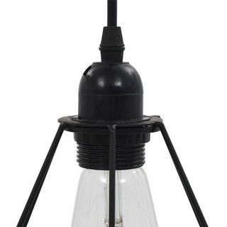 Plafondlamp Met Diamantvorm 3Xe27 Zwart