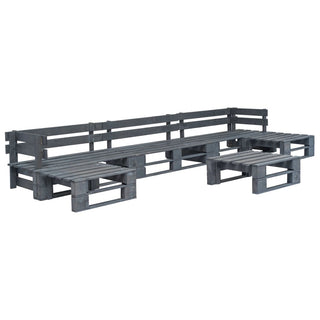 6-Delige Loungeset Pallet Hout