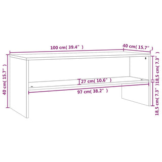 Tv-Meubel 100X40X40 Cm Bewerkt Hout