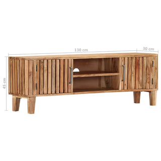 Tv-Meubel 130X30X45 Cm Massief Acaciahout