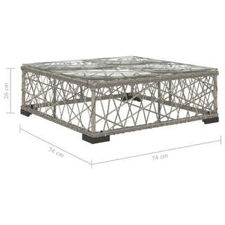 6-Delige Loungeset Met Kussens Poly Rattan Grijs