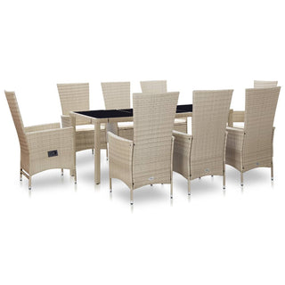 Tuinset Met Kussens Poly Rattan Beige