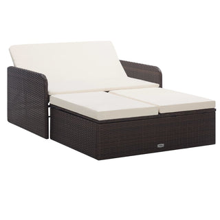 Loungeset Met Kussens Poly Rattan