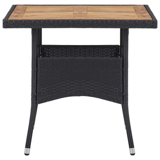 Tuintafel Poly Rattan En Massief Acaciahout