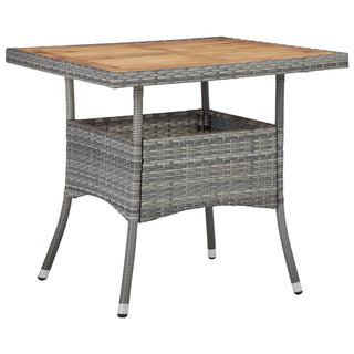 Tuintafel Poly Rattan En Massief Acaciahout