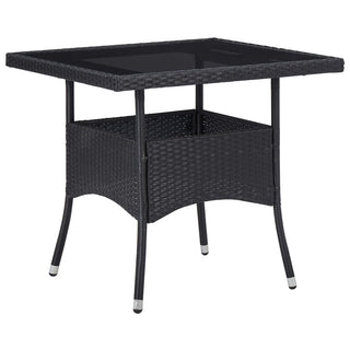 Tuintafel Poly Rattan En Glas