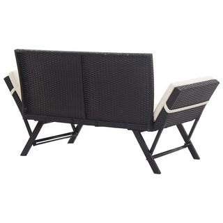 Tuinbank Met Kussens 176 Cm Poly Rattan