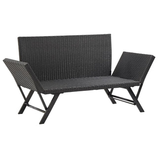 Tuinbank Met Kussens 176 Cm Poly Rattan