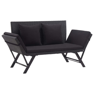 Tuinbank Met Kussens 176 Cm Poly Rattan