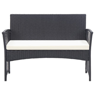 Loungeset Met Kussen Poly Rattan