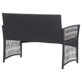 Loungeset Met Kussen Poly Rattan