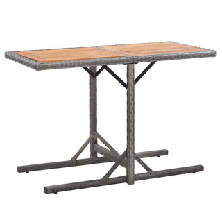 Tuintafel 110X53X72 Cm Glas En Poly Rattan