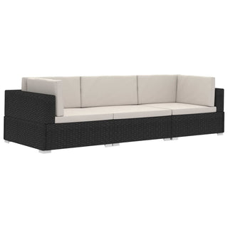 Loungeset Met Kussens Poly Rattan