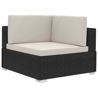 Loungeset Met Kussens Poly Rattan