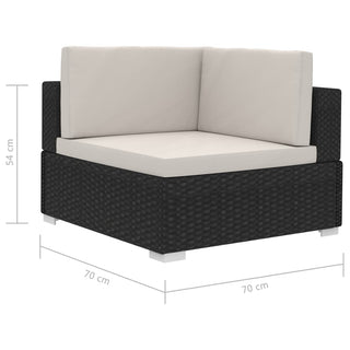 Loungeset Met Kussens Poly Rattan