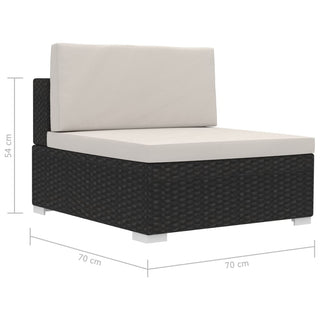 Loungeset Met Kussens Poly Rattan