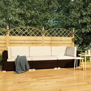 Loungeset Met Kussens Poly Rattan