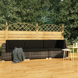 Loungeset Met Kussens Poly Rattan