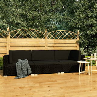 Loungeset Met Kussens Poly Rattan