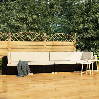 Loungeset Met Kussens Poly Rattan