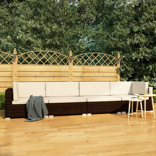 Loungeset Met Kussens Poly Rattan