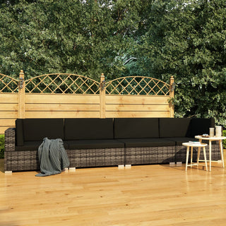 Loungeset Met Kussens Poly Rattan