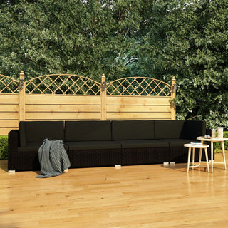 Loungeset Met Kussens Poly Rattan