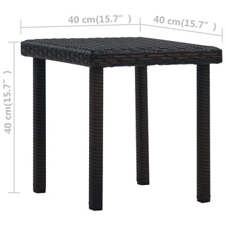 Tuintheetafel 40X40X40 Cm Poly Rattan