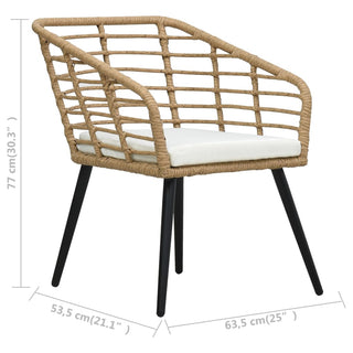 Bistroset Poly Rattan Kleurig