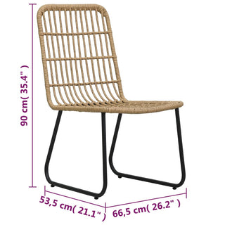 Bistroset Poly Rattan Kleurig