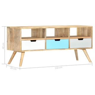 Tv-Meubel 110X35X48 Cm Massief Mangohout