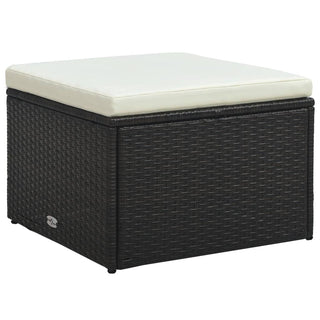 4-Delige Loungeset Met Kussens Poly Rattan