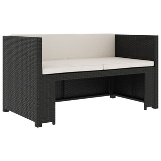 Loungeset Met Kussens Poly Rattan