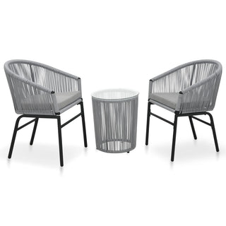 Bistroset Met Kussens Pe-Rattan