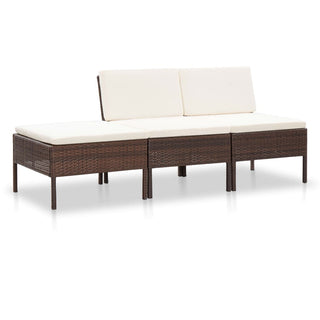 Loungeset Met Kussens Poly Rattan