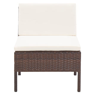 Loungeset Met Kussens Poly Rattan