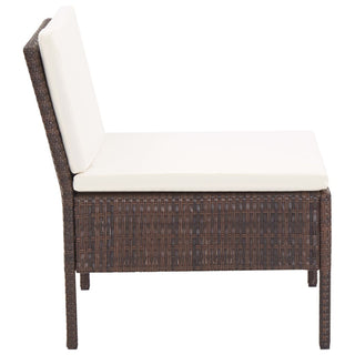 Loungeset Met Kussens Poly Rattan