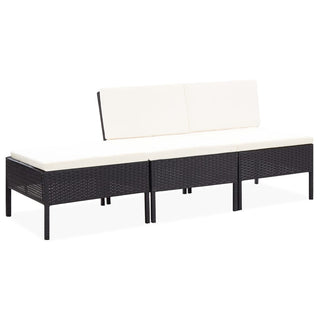 Loungeset Met Kussens Poly Rattan