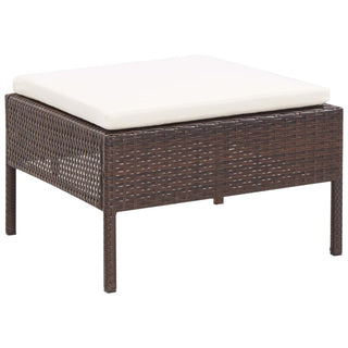 Loungeset Met Kussens Poly Rattan